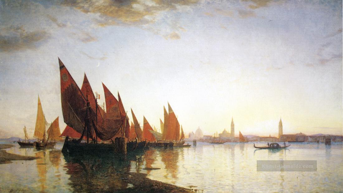 Seestück Boot William Stanley Haseltine Venedig Ölgemälde